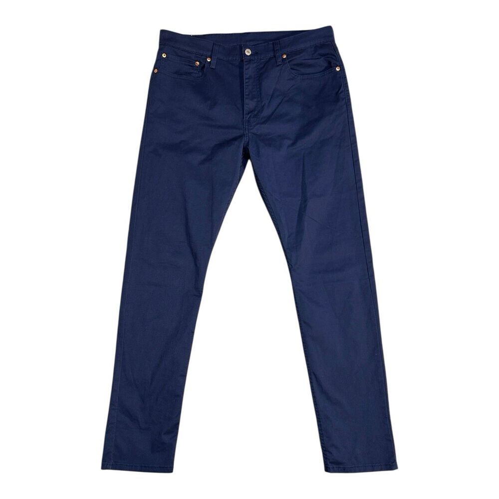Levi’s 512 Chinos Navy Blue Pants 36x34 Mens Actual 36x32